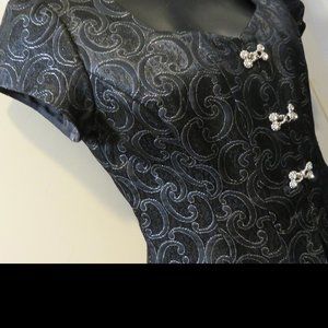 LARGE HAMPTON NIGHTS OCCASION CORSET/ BLACK BROCAD